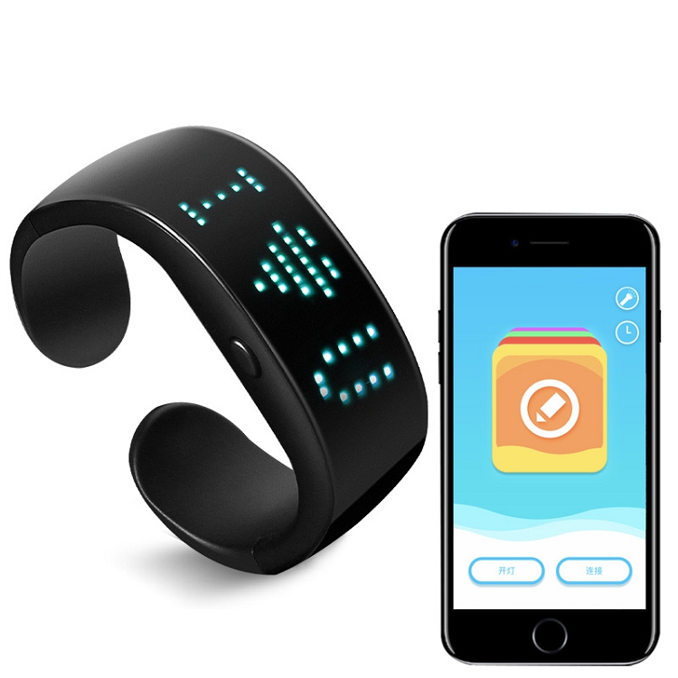 Led display, bracelet, emitting, Bluetooth display, APP editing, anti-loss, emitting, and word walking